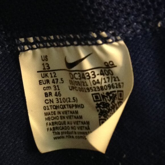 VTG '77 Nike Blazer Mid 77 Size 13; Blue Suede, Lace Charms, Mesh uppers, COOL - Picture 10 of 11